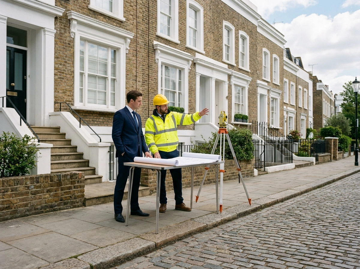 Architectural services in Camden London demonstrating measured survey layout drawings.