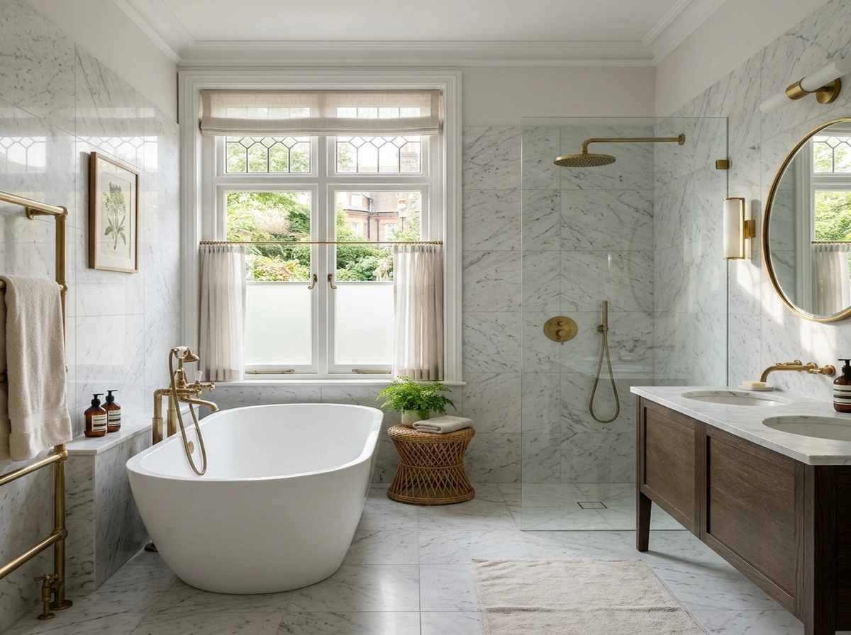 Bathroom renovation and refurbishment as part of full project in Hampstead