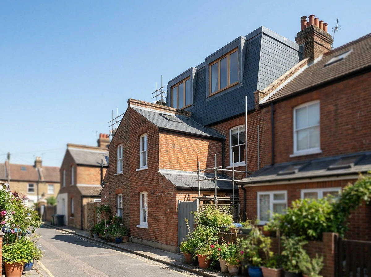 Mansard loft conversions services in London featuring bespoke rear mansard roof extensions.